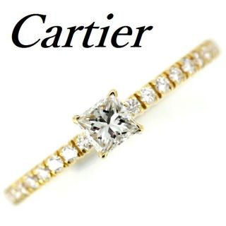 カルティエ(Cartier)のエタンセル ドゥ カルティエ プリンセスカット ダイヤリング K18YG ♯47(リング(指輪))