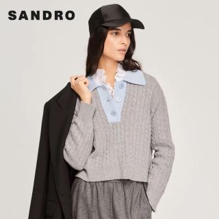 サンドロ(Sandro)の❤️Sandro22 秋冬新作新品　グレー、ピンク　ニット　セーター　2色(ニット/セーター)