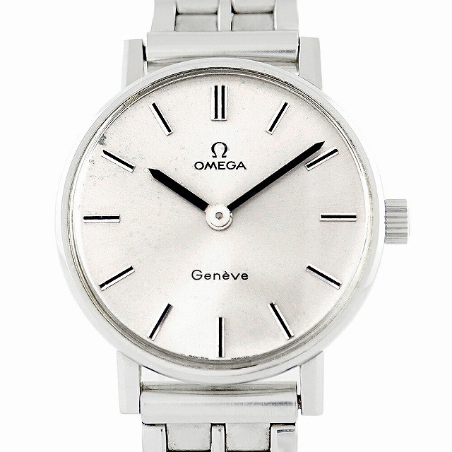 OMEGA(オメガ)の希少品 OMEGA オメガ Geneve ジュネーブ 511.0410 Cal.625 17石 シルバー SS ステンレス 純正ベルト レディース 手巻き アンティーク ヴィンテージ【腕時計】【中古】 レディースのファッション小物(腕時計)の商品写真