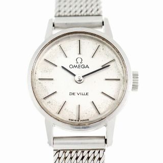 オメガ(OMEGA)の希少品 OMEGA オメガ DeVille デビル 511.0371 Cal.625 17石 シルバー 純正ブレス SS ステンレス レディース 手巻き デヴィル アンティーク ヴィンテージ【腕時計】【中古】(腕時計)