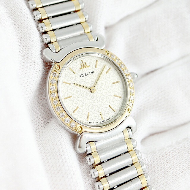 SEIKO - 電池交換済 SEIKO セイコー クレドール 5A70-0210 純正