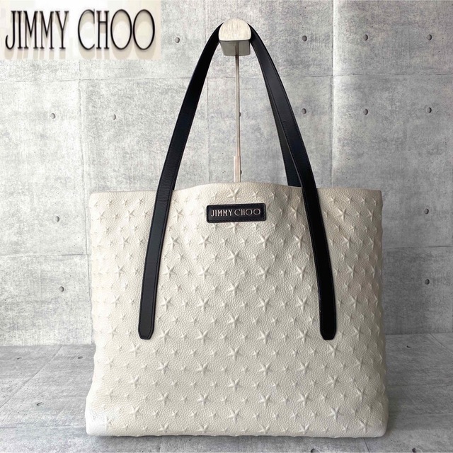 ヨウジ様専用JIMMY CHOO SARA/M エンボス ホワイト トートバッグ 定番人気！