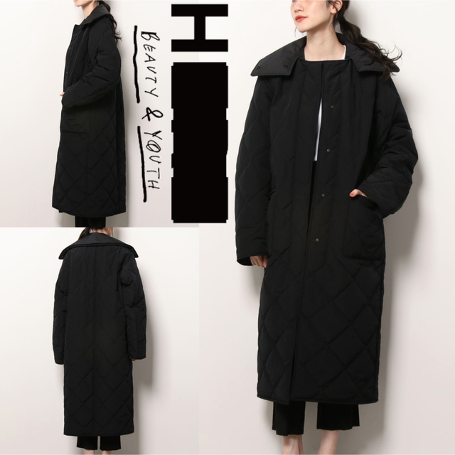 ＜H＞QUILTED LONG COAT/コート