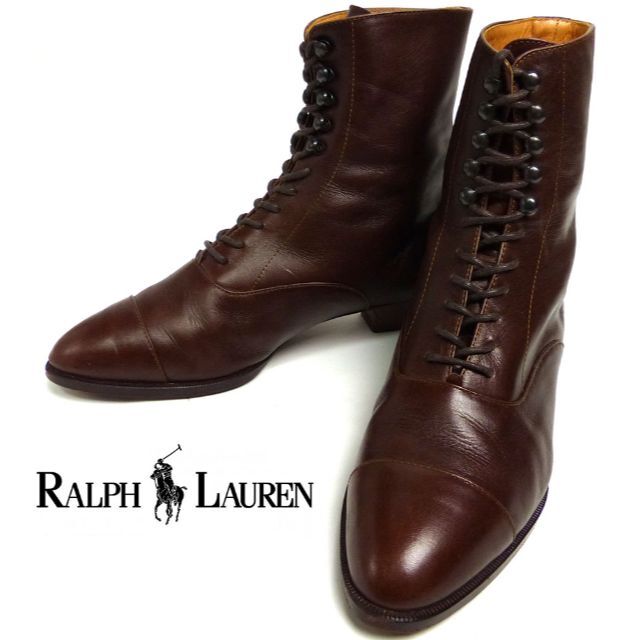 Ralph Lauren /ラルフローレン 本革レースアップ ショートブーツ22 | フリマアプリ ラクマ