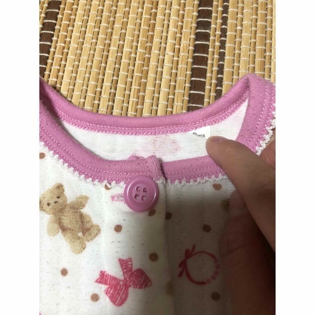 しまむら(シマムラ)のテディベア柄　パジャマ長袖90 キッズ/ベビー/マタニティのキッズ服女の子用(90cm~)(パジャマ)の商品写真