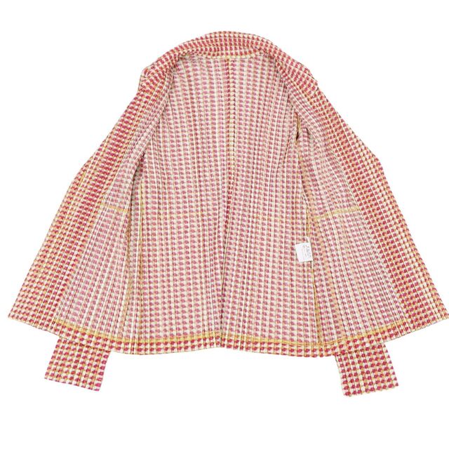 PLEATS PLEASE ISSEY MIYAKE(プリーツプリーズイッセイミヤケ)の美品 プリーツプリーズ イッセイミヤケ PLEATS PLEASE ジャケット ブルゾン プリーツ 総柄 レディース アウター 3(L相当) マルチカラー レディースのジャケット/アウター(その他)の商品写真