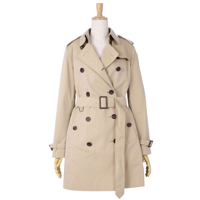 美品 バーバリー ロンドン BURBERRY LONDON コート ライナー付き トレンチコート コットン100% アウター レディース 38(M相当) ベージュ