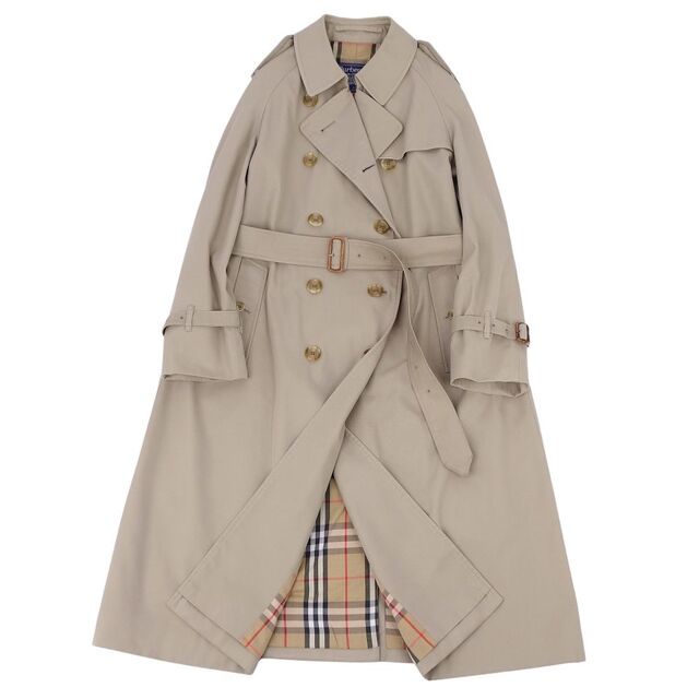 BURBERRY(バーバリー)のVintage バーバリー Burberrys コート 英国製 トレンチコート 裏チェック コットン アウター レディース 14(XL相当) ベージュ レディースのジャケット/アウター(トレンチコート)の商品写真