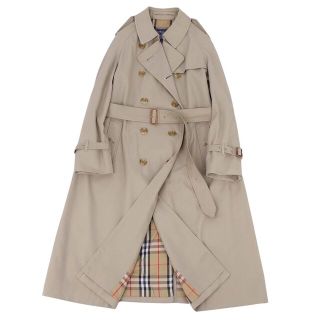 バーバリー(BURBERRY)のVintage バーバリー Burberrys コート 英国製 トレンチコート 裏チェック コットン アウター レディース 14(XL相当) ベージュ(トレンチコート)