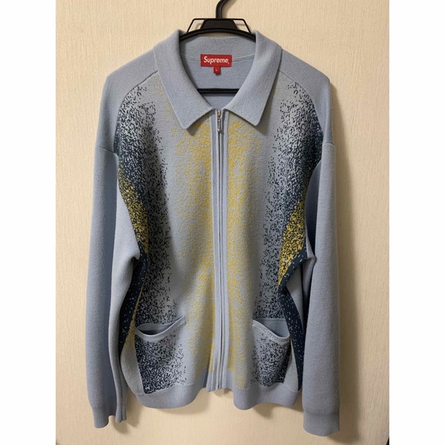 Supreme Gradient Stripe Zip Up Cardigan www.krzysztofbialy.com