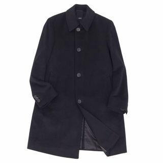 ヒューゴボス(HUGO BOSS)の美品 ヒューゴボス HUGO BOSS コート ステンカラーコート バルマカーンコート ウール カシミヤ アウター メンズ 44(S相当) ブラック(ステンカラーコート)