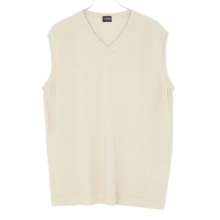 ジルサンダー(Jil Sander)のジルサンダー JIL SANDER ベスト ニット セーター ノースリーブ Vネック 無地 ウール トップス メンズ 52(XL相当) ベージュ(ニット/セーター)