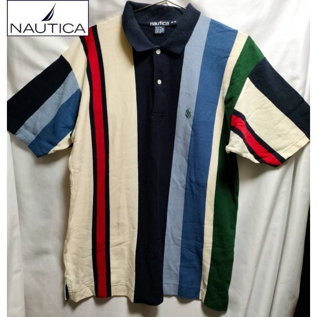 NAUTICA(ノーティカ)のNAUTICA 好配色 ラインボーダーポロシャツ メンズのトップス(ポロシャツ)の商品写真