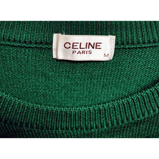 celine(セリーヌ)のビンテージ CELINE ワンポイント刺繍 ニット メンズのトップス(ニット/セーター)の商品写真