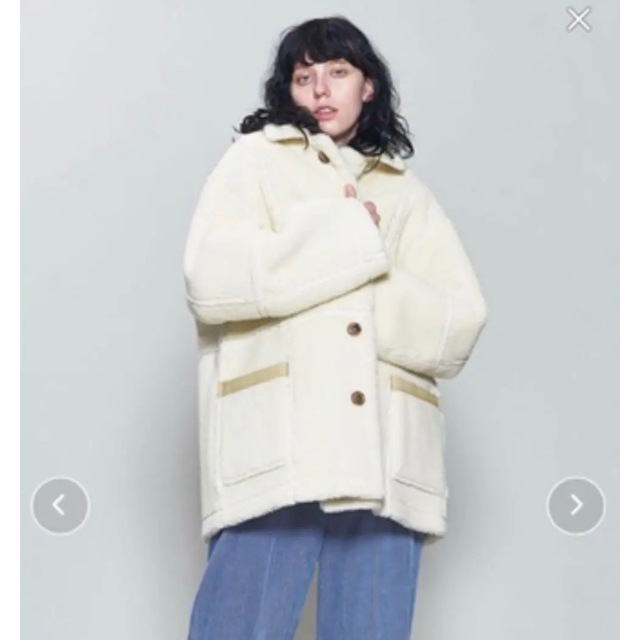 6 roku FAKE LEATHER BOA JACKET ボアジャケット