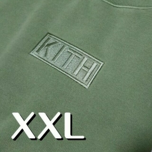 XXL KITH ボックスロゴ クルーネック グリーン