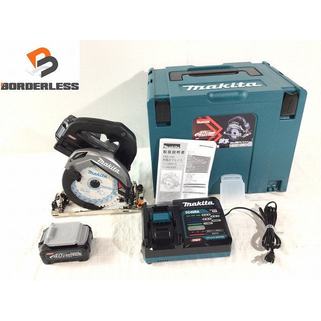 ☆未使用品 コメント必読☆ makita マキタ 40Vmax 165mm充電式マルノコ HS001GRDXB 黒 バッテリ2個(36V 2.5Ah) 充電器 ケース付 63422