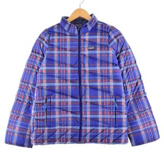 パタゴニア(patagonia)の古着 パタゴニア Patagonia 68265FA12 チェック柄 グースダウンジャケット   レディースS /eaa301312(ダウンジャケット)