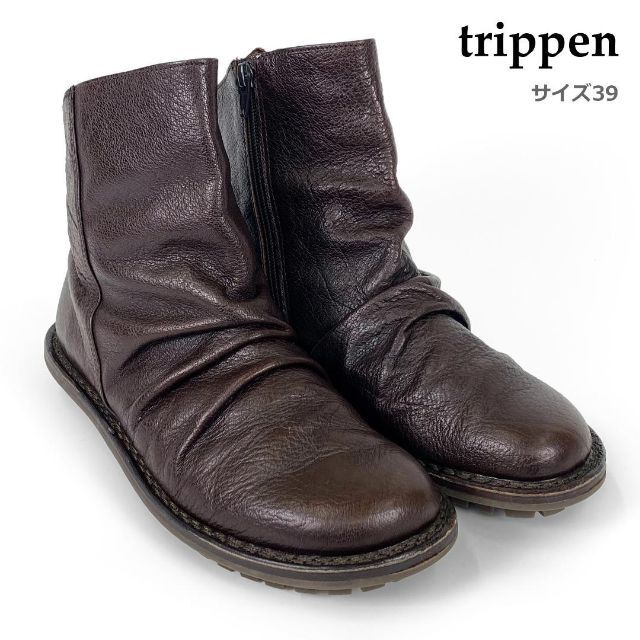 trippen - ドイツ製☆トリッペン ブーツ プリーツ シワ加工 ファスナー