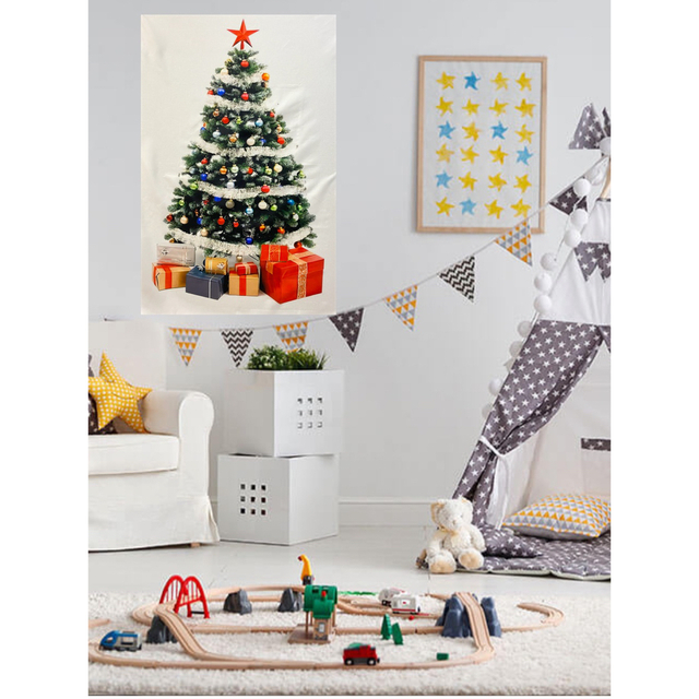 【SALE】150×100 大人気クリスマスタペストリー ハンドメイドのインテリア/家具(インテリア雑貨)の商品写真