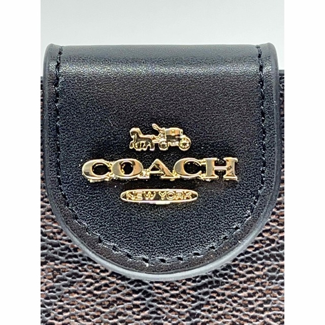 COACH(コーチ)のCOACH二つ折り財布C0082シグネチャー　新品　未使用　ブラウン×ブラック レディースのファッション小物(財布)の商品写真