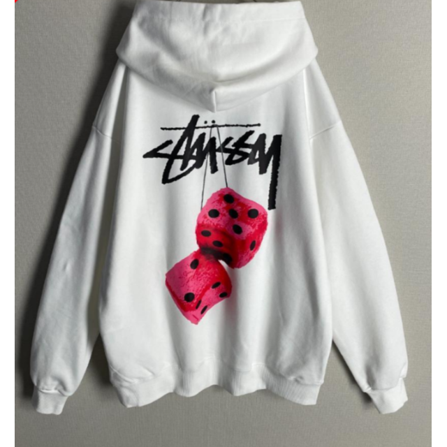 新春セール中 stussy パーカー ロゴパーカー ホワイト レディース