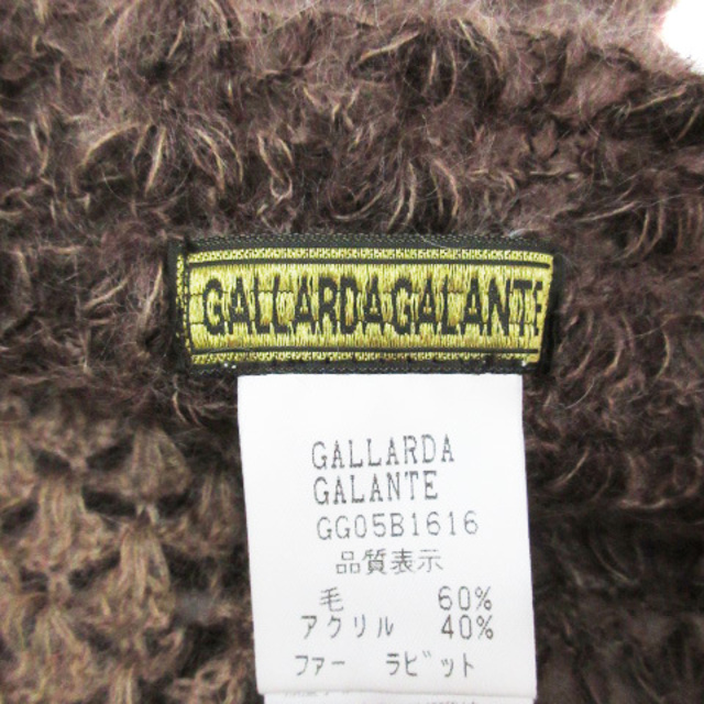GALLARDA GALANTE(ガリャルダガランテ)のガリャルダガランテ マフラー ストール ニット ファー 茶 ベージュ /FF28 レディースのファッション小物(マフラー/ショール)の商品写真