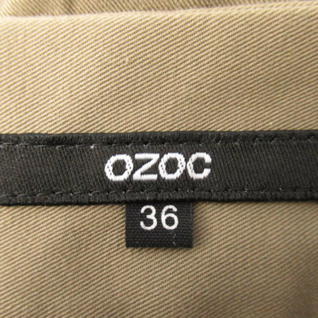 OZOC(オゾック)のオゾック OZOC フレアパンツ ロング丈 無地 36 ベージュ /YK7 レディースのパンツ(その他)の商品写真