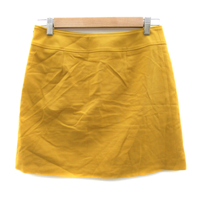 BEAUTY&YOUTH UNITED ARROWS(ビューティアンドユースユナイテッドアローズ)のB&Y ユナイテッドアローズ 台形スカート ミニ丈 無地 M マスタード レディースのスカート(ミニスカート)の商品写真