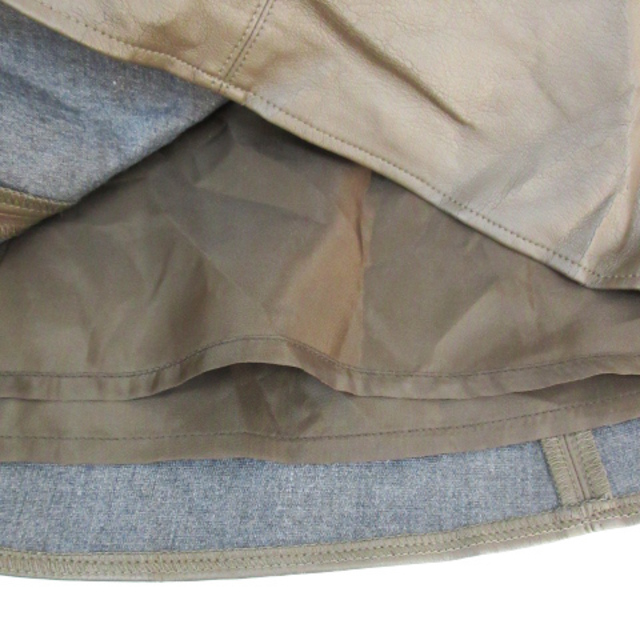 CLEAR IMPRESSION(クリアインプレッション)のクリアインプレッション フェイクレザースカート ひざ丈 無地 1 茶 /FF44 レディースのスカート(ひざ丈スカート)の商品写真