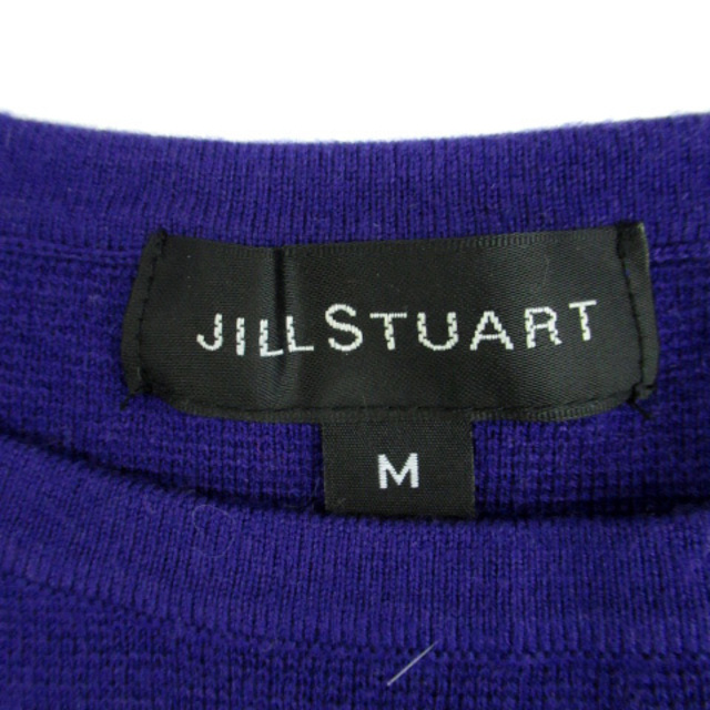 JILLSTUART(ジルスチュアート)のジルスチュアート JILL STUART ニットワンピース フリル M パープル レディースのワンピース(ひざ丈ワンピース)の商品写真