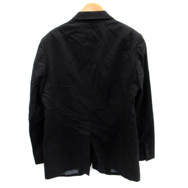 JUNKO SHIMADA(ジュンコシマダ)のジュンコシマダ テーラードジャケット ミドル丈 ストライプ柄 ウール A4 黒 メンズのジャケット/アウター(テーラードジャケット)の商品写真