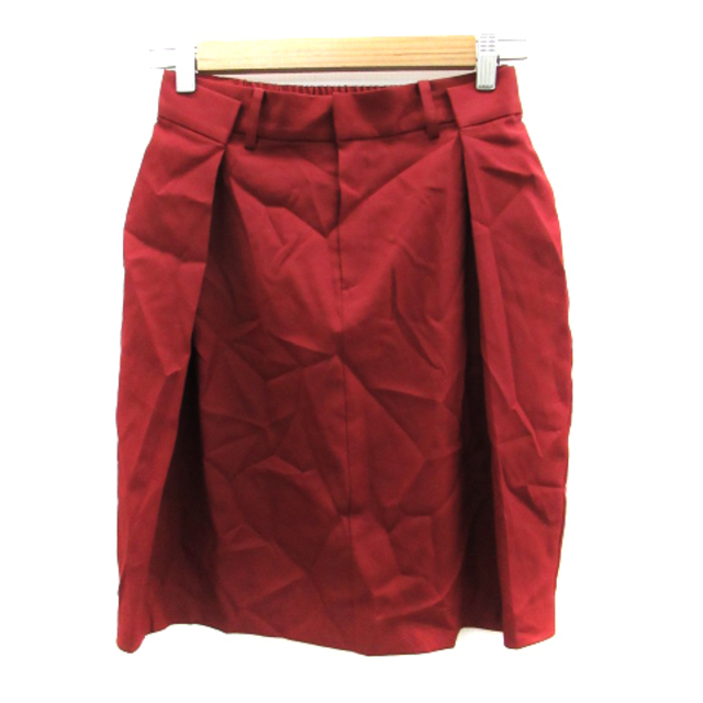 KBF+(ケービーエフプラス)のケービーエフプラス KBF＋ アーバンリサーチ フレアスカート 無地 ONE 赤 レディースのスカート(ひざ丈スカート)の商品写真