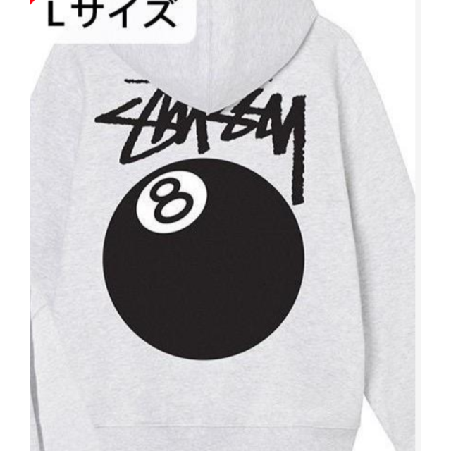 STUSSY  8ボール スウェット グレー Ｌ