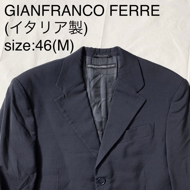 Gianfranco FERRE(ジャンフランコフェレ)のGIANFRANCO FERREビンテージウールテイラードジャケット(イタリア製 メンズのジャケット/アウター(テーラードジャケット)の商品写真