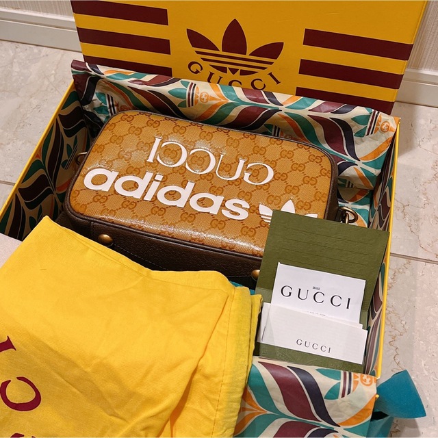 【新発売】 Gucci - adidas x Gucci スモール ショルダーバッグ アディダス　グッチ正規 ショルダーバッグ