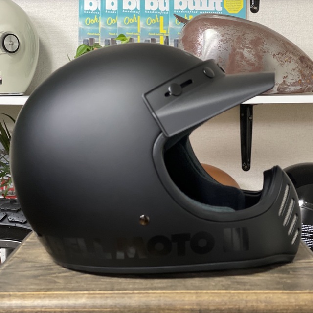 BELL(ベル)の新品☆US BELL moto-3 ベル モト3 復刻版 マットブラック/M 自動車/バイクのバイク(ヘルメット/シールド)の商品写真