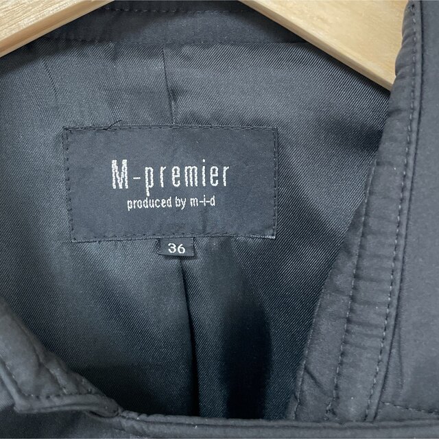 M-premier(エムプルミエ)の【美品】M-premier ハーフコート　ブラック　ベルト付き レディースのジャケット/アウター(ダウンコート)の商品写真