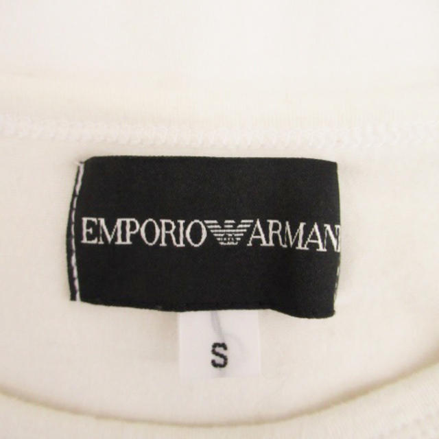 Emporio Armani(エンポリオアルマーニ)のエンポリオアルマーニ Tシャツ カットソー プリント S オフホワイト シルバー レディースのトップス(Tシャツ(長袖/七分))の商品写真