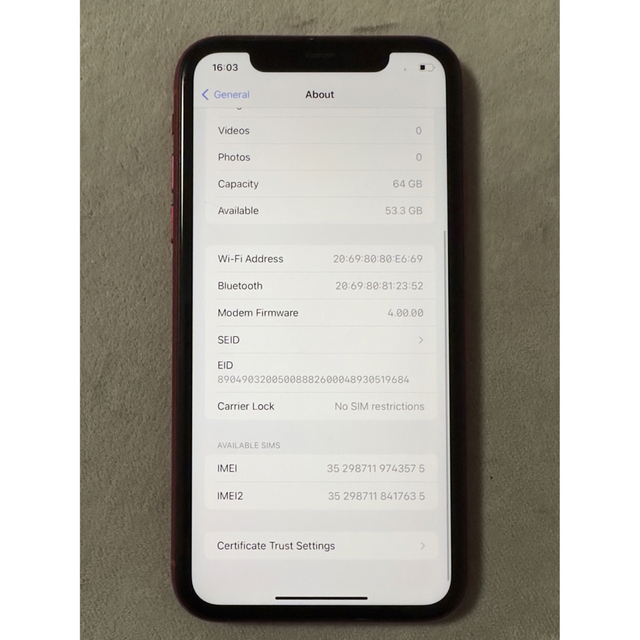 Apple - iPhone 11 (PRODUCT)RED 64 GB SIMフリーの通販 by CO CO