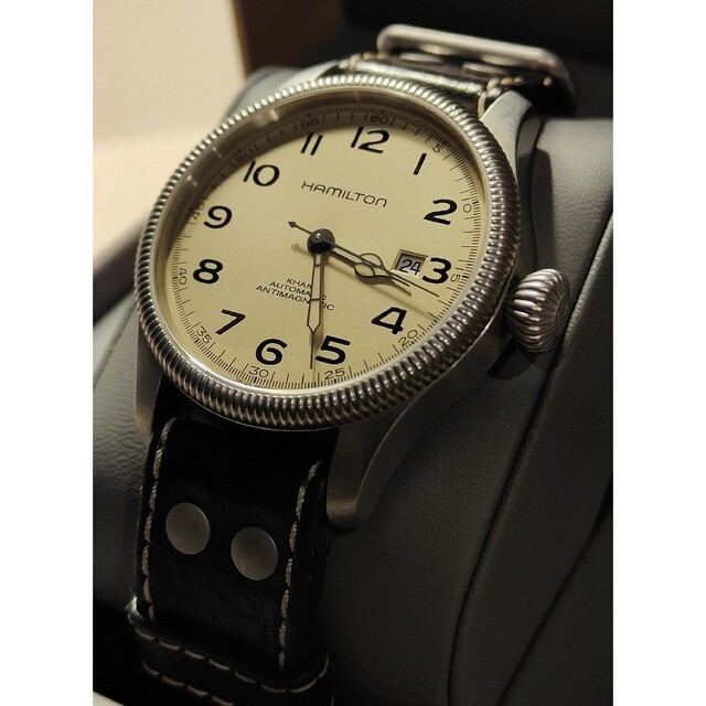 Hamilton(ハミルトン)の美品　完売品　コインベゼル　ハミルトン　カーキ　フィールド　オートマチック メンズの時計(その他)の商品写真
