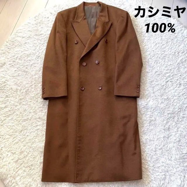 新発売】 ダブルテェスターコート ロングコート カシミヤ100