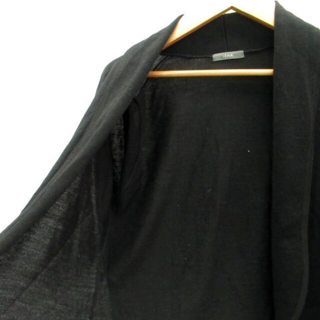 IENA(イエナ)のイエナ ニットカーディガン 七分袖 ショート丈 前開き ウール 黒 ブラック レディースのトップス(カーディガン)の商品写真