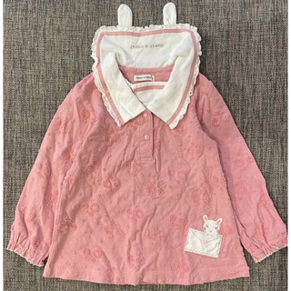 クーラクール(coeur a coeur)のクーラクール うさみみプルオーバー ピンク 100(Tシャツ/カットソー)