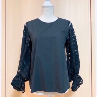 ザラ(ZARA)のZARA/ザラ　シースルースリーブ　ブラウス　サイズS(シャツ/ブラウス(長袖/七分))