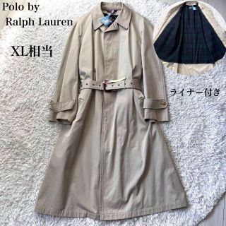 ポロラルフローレン(POLO RALPH LAUREN)の【良品】ラルフローレン　ステンカラーコート　ライナー＆ベルト付属　ゆったり　古着(ステンカラーコート)