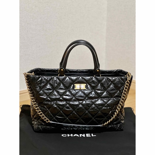 CHANEL - シャネル 2.55 マトラッセ 2way  チェーントートバッグ ビンテージ加工