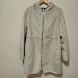 GALLORIA ムートン風 コート レディース Lサイズ(ロングコート)