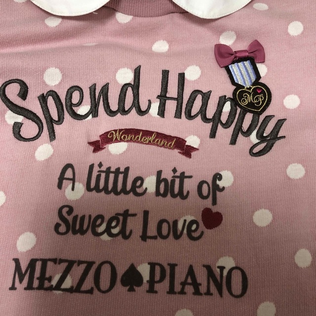 mezzo piano(メゾピアノ)のメゾピアノ⭐︎ワンピース　ドット　150  ピンク キッズ/ベビー/マタニティのキッズ服女の子用(90cm~)(ワンピース)の商品写真