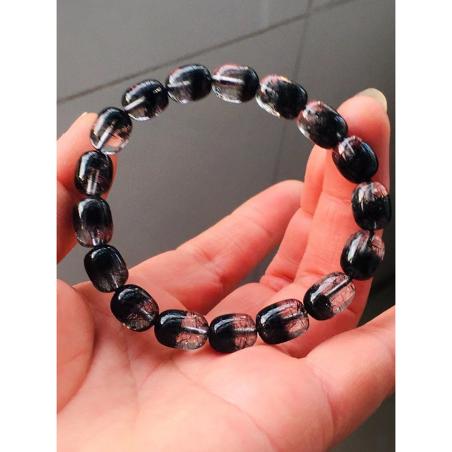 ⭐︎【天然】ブラックルチルクォーツ ブレスレット 23.8g 豪華 16560円